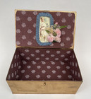 Vintage Artstyle Candy Container Chocolate Co Tin Gift Box Gold Pressed Metal 