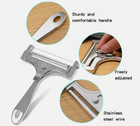 Hard Cheese Slicer Adjustable Stainless Steel Wire Cutter Kitchen Cooking Tool