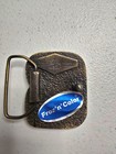 Vtg 1976 Budweiser Bud Man Belt Buckle Indiana Metal Craft Brass W  Orig Sticker