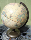 Rand Mcnally Vintage Terrestrial Nautical Art Raised Relief Globe 12   