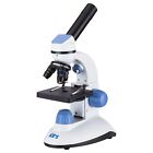 Amscope 40x-1000x 2-led Portable Compound Microscope Kit For Kids W Book  Camera