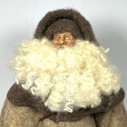 Primitive Santa Claus Doll Folk Art St Nicholas Boiled Wool Felt Figurine