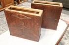 Antique Treadle Sewing Machine Storage Drawers  6  Solid Tiger Oak Ornate