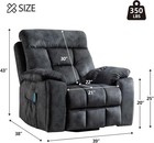 Ebello Large Power Lift Recliner Chair With Massage   Heat For Elderly  Gray