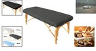 82x35in Black Fitted Massage Table Covers - Hygienic 20-pack For Professionals