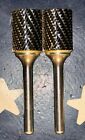2x Drill America 3 4    Carbide Cylindrical D c Burr Bur Dulsa7 3 4x1x3  1 4 Shank