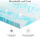 2  3  Memory Foam Mattress Topper Thick Gel Infused Bed Toppers For Sleeper Sofa