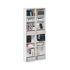 Jaya White 16-shelf Multimedia Media Storage Tower Rack With Adjustable Shelves