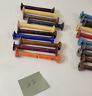 Vintage Nilus Leclerc Weaving Bobbins 10 Mixed Colored Pack - Preowned