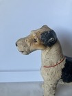 Antique Hubley Wire Haired Fox Terrier Dog Painted Cast Iron Statue Figurine 10   
