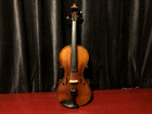 Old Vintage Antique 4 4 Violin With Bow And Case And Accessories  w  Appraisal 