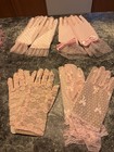 Vintage 1950 Hats  2 Pink Fashionista Hats  4 Lace Gloves 1950 White Hat 