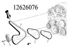 Oem Water Pump   Alternator Serpentine Belt 5 3 6 2l 2015 Cadillac Chevrolet Gmc