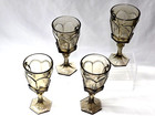Fostoria Virginia Brown Water Goblets 7 25  8 Oz Set Of 4 Vintage
