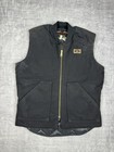 Vintage Canvas Vest Mens Medium Black Indiana Industrial Clothing Co 80s Talon