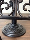 Cast Iron Cookbook Holder Ornate Design Stand Book bible Sheet Music Vtg Mcm