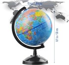 World Globe Earth Map Rotating Geography Ocean Classroom Learning Desktop 6