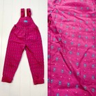 Vintage Oshkosh Bgosh Floral Overalls  Size 5  Made In Usa