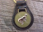 Ford Bronco Antique Gold Leather Key Fob Nos Hi-quality Classic Key Holder