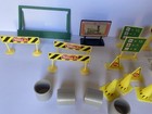 Lionel Train Assort Lot Of 33 Vintage Rr Railroad Signs Construction Tree