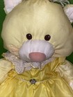 Vintage Fisher Price Puffalump Yellow Kitty Cat 1986 Dress Nylon Plush