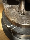 Signed Art Nouveau Egyptian Revival Bronze Female Sculpture On Marble Base     23   