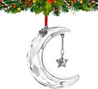 2025 Christmas Moon Ornament Crystal Clear Suncatcher Hanging Xmas Winter Decor