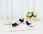 Small Cat Statue 2-pack 3 Inch Black Accent Cute Kitty Gifts Knick 