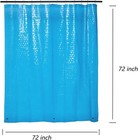 Blue Eva Shower Curtain Liner 3d Water Cube Waterproof Grommets 72x72