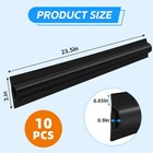 Miyolo 10 Pack Dock Edging Side Gard  20 Straight Angle-10pack  20 Feet Black