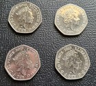 Paddington Bear 4x50p Full Set Of Four Circulated Fifty Pence Coins 2018-2019