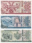 Albania Set 3 Pcs 200 500 1000 Leke 1992 P 52 53 54 Unc