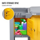 Tuffiom Tg1029 Janitorial Cart Key-locking Cabinet 15 Gallon 500 Lbs Yellow Gray