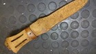 Old Knife Hunting Leisure Collecting Horn Handle Attic Find