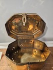 Vintage Solid Brass Small Trinket Box Cricket Footed Ornate