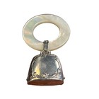 Vintage Mother Of Pearl Sterling Silver Teething Ring