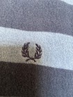 Vintage Classic     Fred        Perry     Blue Striped Cotton Knit Dress Size 8 Free P p