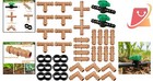 Drip Irrigation Fittings Kit Plastic 1 2  Tubing 36 Pieces Garden Watering Sy   