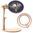 Beech Wood Embroidery Hoop Stand With 2x 6     8   Hoops - Crafting Essential