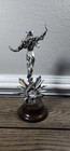 Vtg Perth Pewter Crystal Enchantress Statue Ray Lamb Fa64 Swarovski Wood Bas 87 