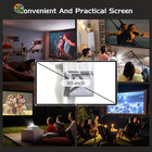 1080p Mini Projector With Screen  Portable Home Theater Movie Projector With Two