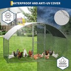 6 5 13 20 Ft Metal Chicken Coop Poultry Cage Walk-in Chicken Run With Cover Roof