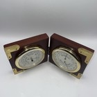 Rare Vintage Dunhaven Wood Humidity Thermometer Barometer Made In Japan