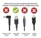 Genuine Lenovo Ideapad Yoga Laptop Charger Ac Adapter Power Supply 20v 2 25a 45w