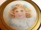 Antique Chimney Flue Cover  Beautiful Little Girl  9 
