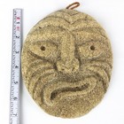 Vintage Inuit Mask Spirit Face Carved Fossilized Whale Vertibrae Alaska Native