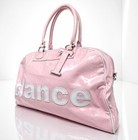 Trumpette Large Pink Patent Leather Dance Schleppbag Tote Bag Adjustable Strap