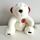 1993 Coca Cola Polar Bear Plush W  Earmuffs Stuffed Animal Teddy White Vtg 90s