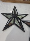 Set Of 2 Beveled Mirrors 5 Pointed Metal Stars Decorative Home Accent Wall Decor