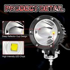 2x 4inch 80w Round Led Work Lights Bumper Driving Pods Spot Off Road Atv Suv Fog